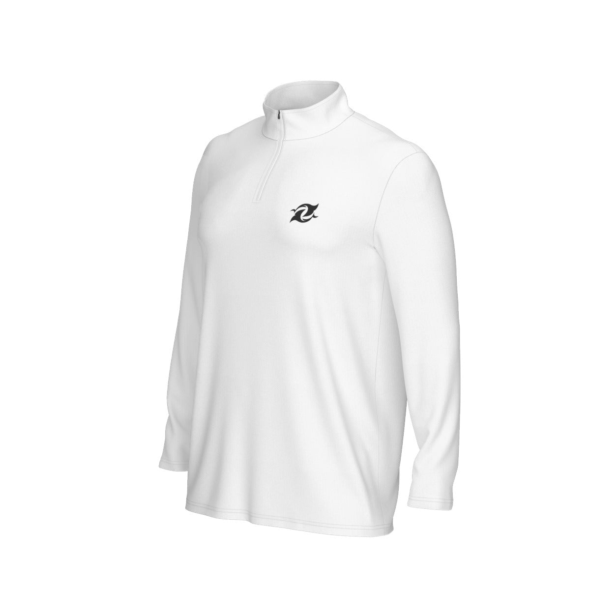 Wave Men’s Sports Collar Long Sleeve Jersey Half Zip Athletic Pullover with Stand-Up Collar
