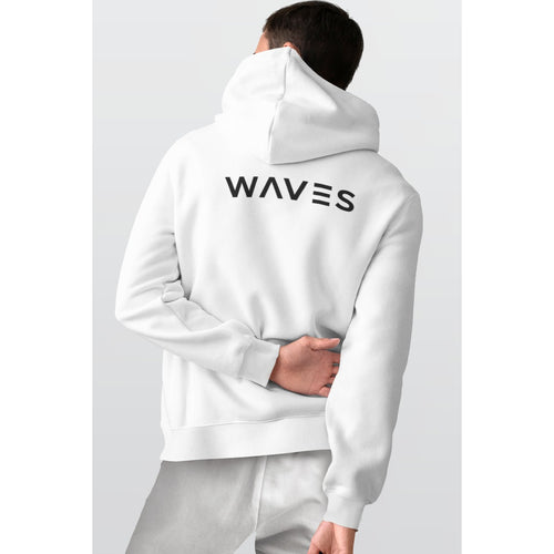 Wave All-Over Men’s Thick Fleece Pullover Hoodie Warm Winter Sweatshirt with Front Pocket