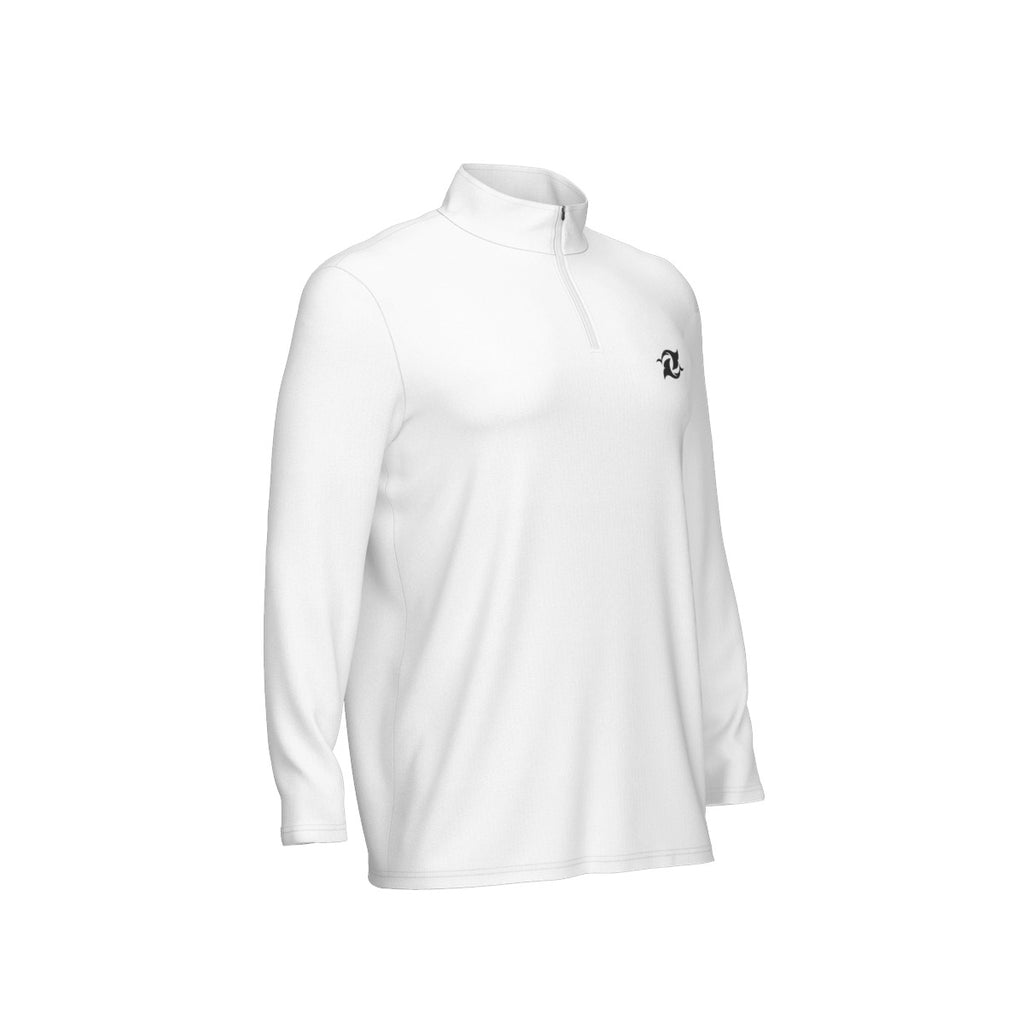Wave Men’s Sports Collar Long Sleeve Jersey Half Zip Athletic Pullover with Stand-Up Collar