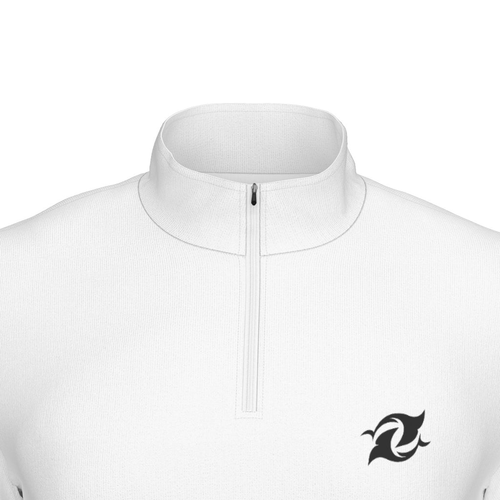 Wave Men’s Sports Collar Long Sleeve Jersey Half Zip Athletic Pullover with Stand-Up Collar
