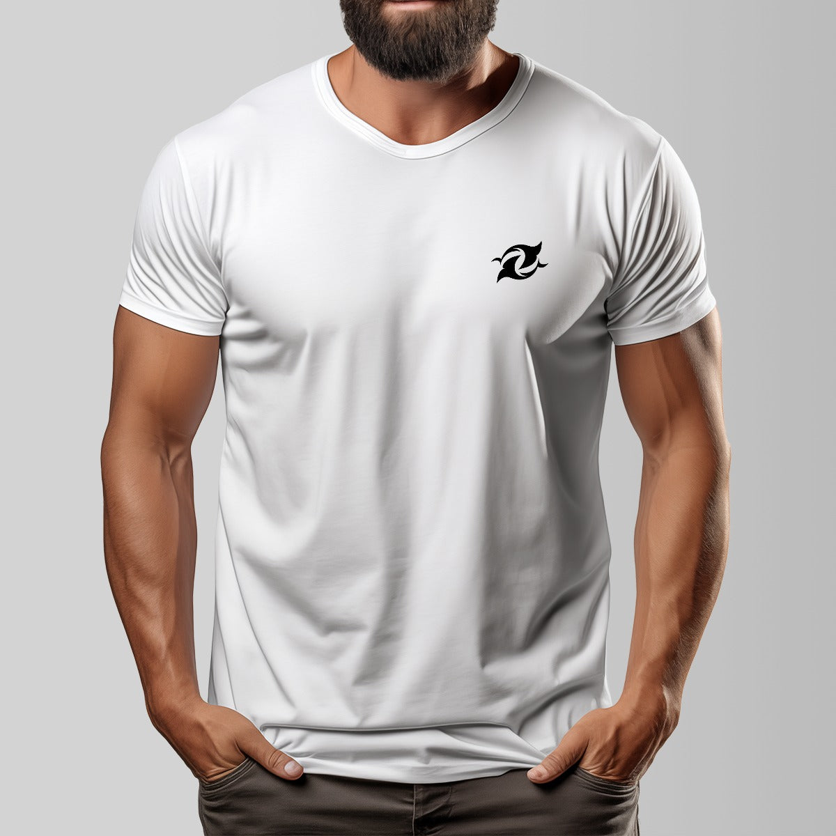 Wave All-Over Print Men’s O-Neck T-Shirt  Casual Breathable Short Sleeve