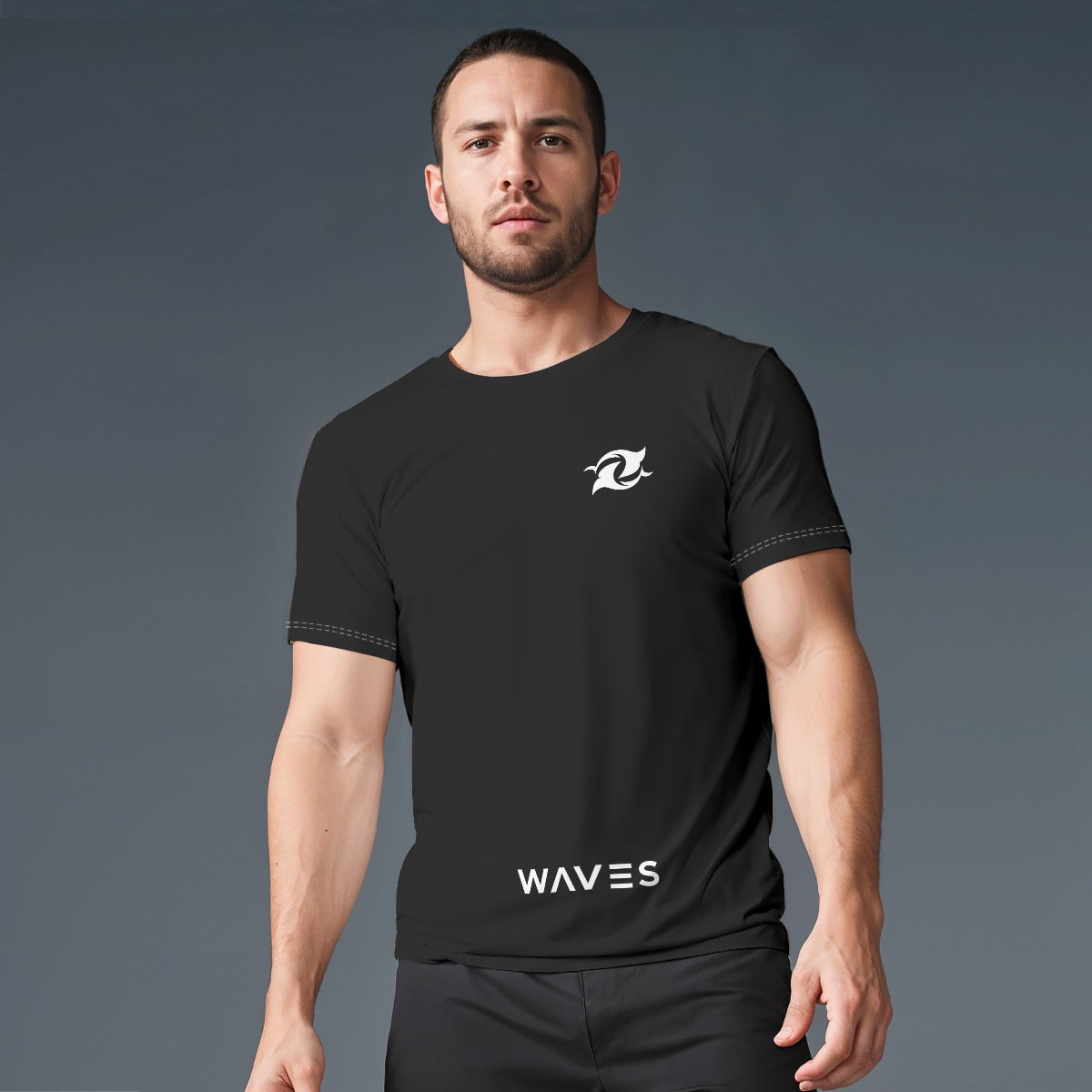 Waves Black Performance T-shirt
