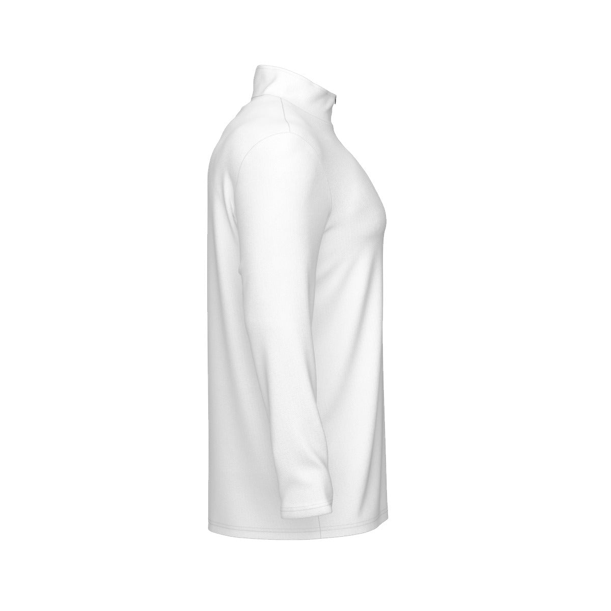 Wave Men’s Sports Collar Long Sleeve Jersey Half Zip Athletic Pullover with Stand-Up Collar