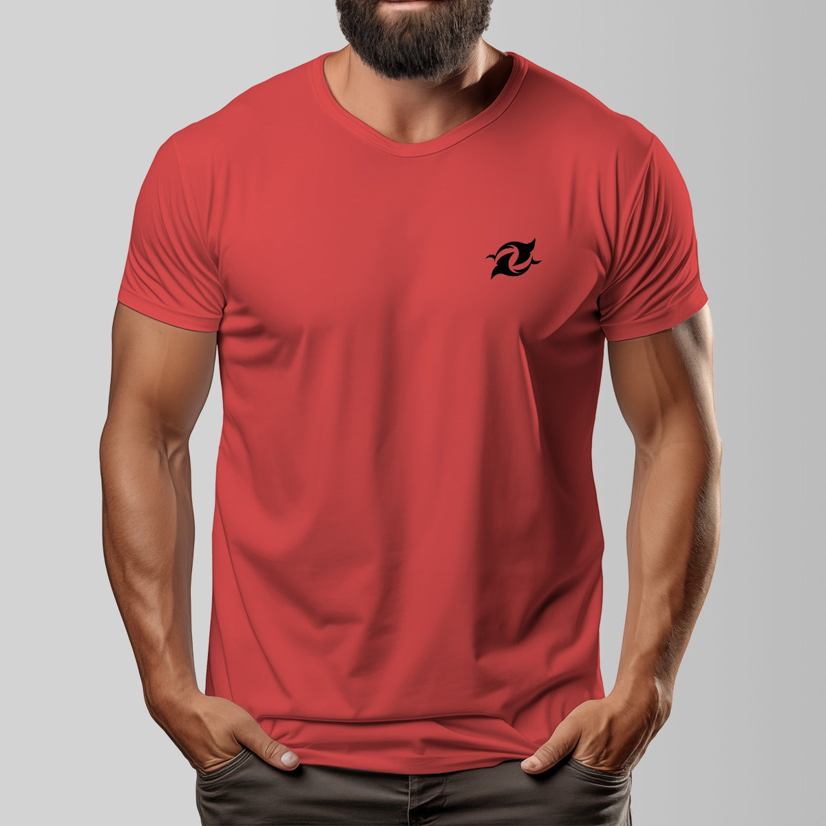 Wave All-Over Print Men’s O-Neck T-Shirt  Casual Breathable Short Sleeve