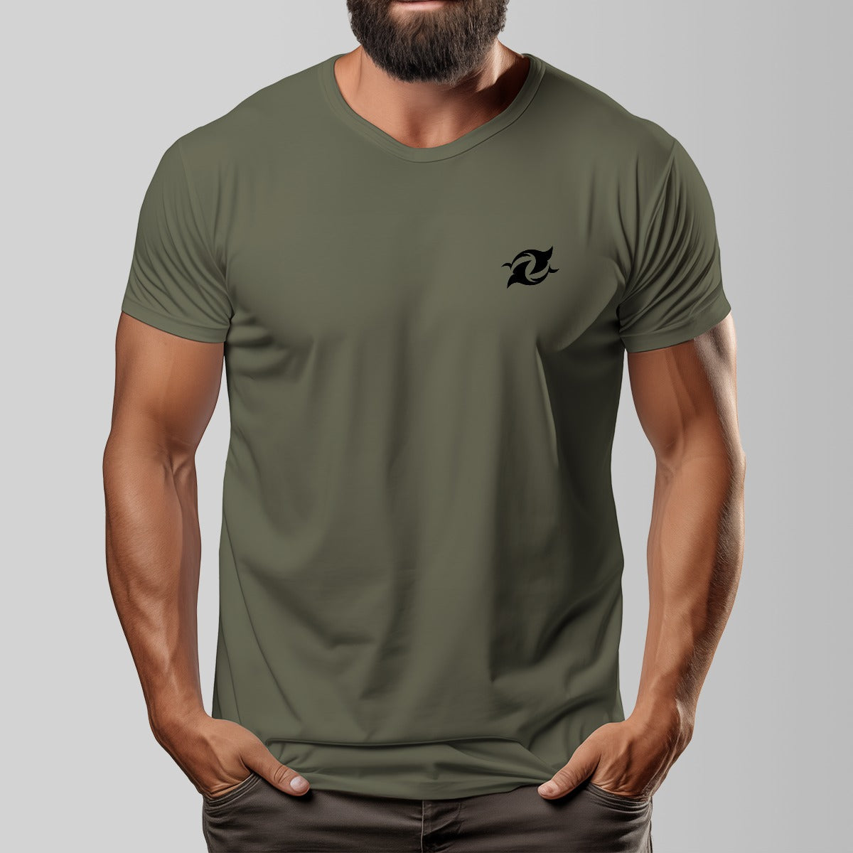 Wave All-Over Print Men’s O-Neck T-Shirt  Casual Breathable Short Sleeve