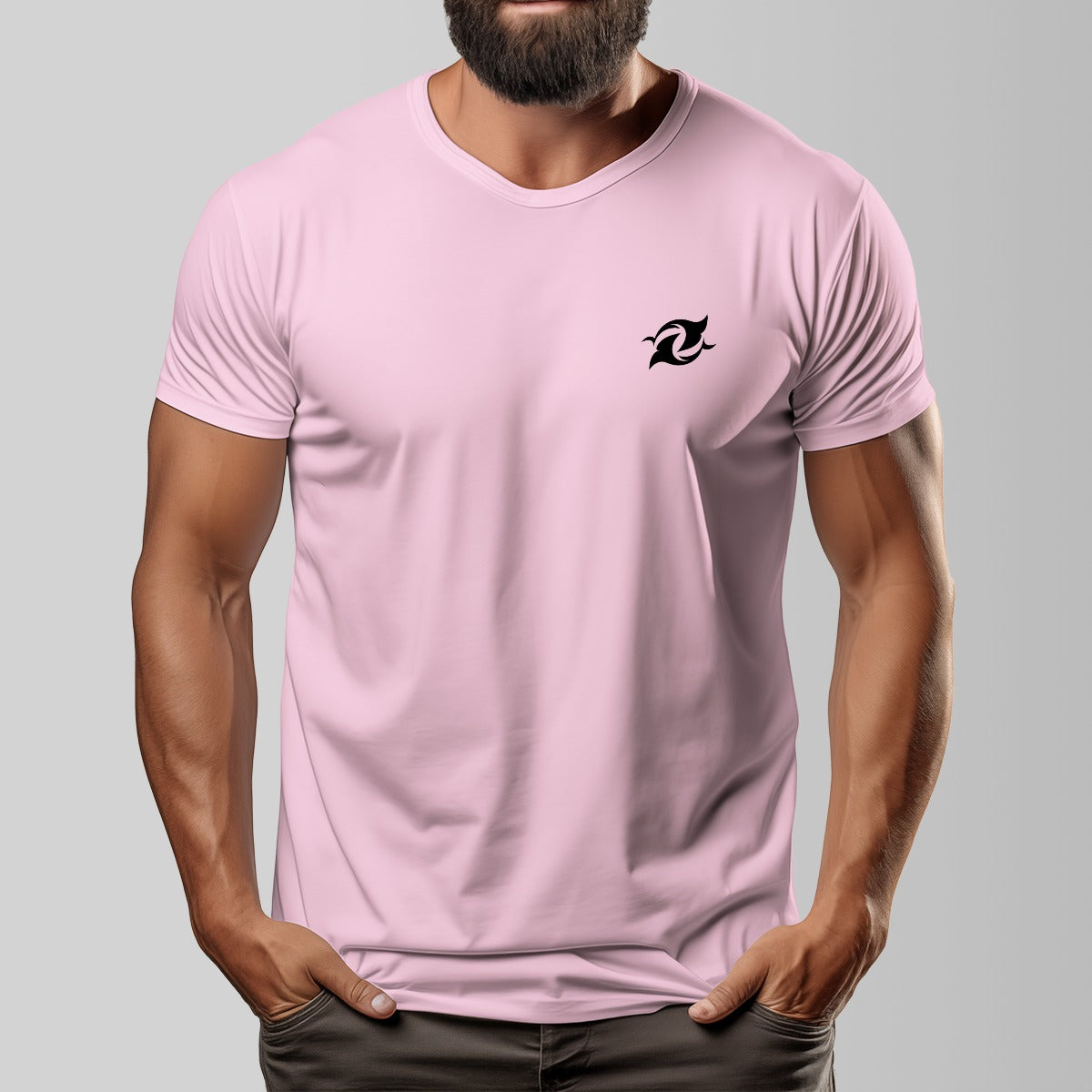 Wave All-Over Print Men’s O-Neck T-Shirt  Casual Breathable Short Sleeve