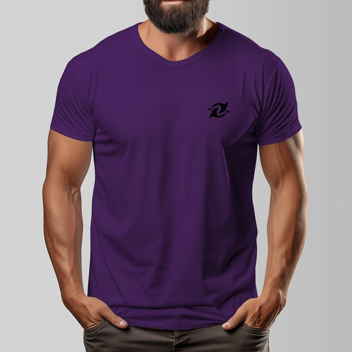 Wave All-Over Print Men’s O-Neck T-Shirt  Casual Breathable Short Sleeve